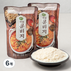 맑은물에 국산 콩비지, 400g, 6개