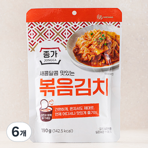 종가 볶음김치, 190g, 6개