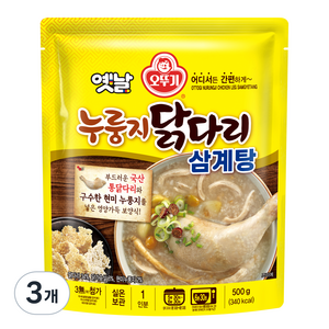 오뚜기 옛날 누룽지 닭다리 삼계탕, 3개, 500g