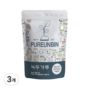 푸른빈 녹두 가루, 3개, 1kg