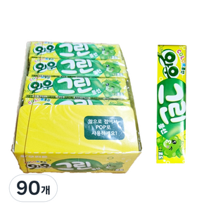 오리온 와우 탱글 포도 풍선껌, 21g, 90개