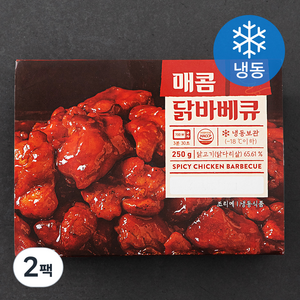 쿠캣 매콤 닭바베큐 (냉동), 250g, 2팩