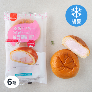 삼립 소화가 잘되는 우유가 들어간 생크림빵 딸기 2입 (냉동), 190g, 6개