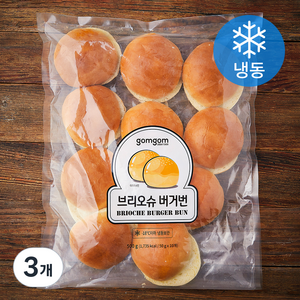 곰곰 브리오슈 버거번 (냉동), 500g, 3개