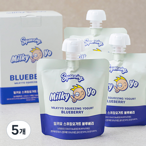 밀키요 스퀴징 요거트 블루베리 3입, 360ml, 5개