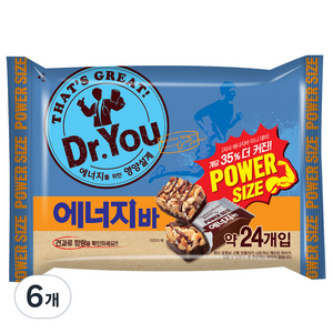 닥터유 에너지바 파워사이즈, 337g, 6개