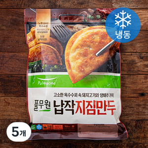 풀무원 납작 지짐만두 (냉동), 700g, 5개