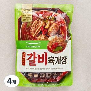 풀무원 반듯한식 갈비 육개장 냉장, 500g, 4개