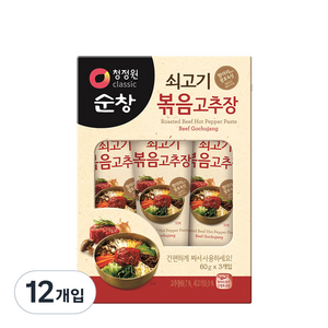 청정원 순창 쇠고기 볶음고추장, 60g, 12개