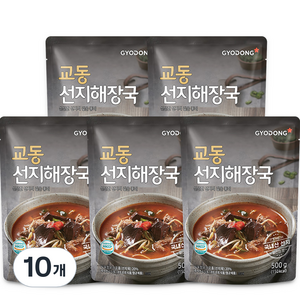 교동 선지 해장국 즉석식품, 500g, 10개