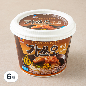 CJ제일제당 가쓰오우동 한그릇, 225.5g, 6개