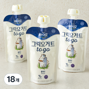 매일바이오 그릭 요거트 플레인, 120g, 3개입, 6개