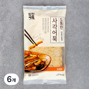 삼진어묵 도톰한 사각어묵, 390g, 6개