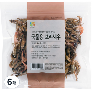 이미지 국물용 보리새우, 100g, 6개