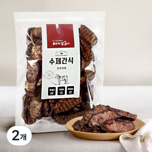 야아부르니 강아지 수제간식 대용량팩, 한우허파, 400g, 2개