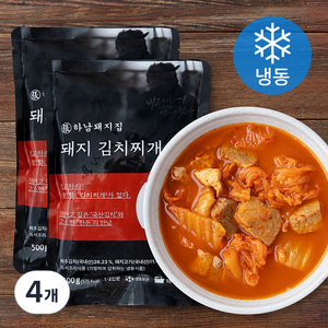 하남돼지집 돼지 김치찌개 1~2인분 (냉동), 500g, 4개