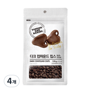 큐원 다크 컴파운드 칩스, 4개, 120g