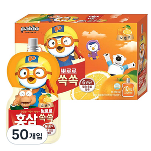 팔도 뽀로로 홍삼쏙쏙 건강음료 100ml, 1L, 5개