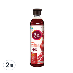 청정원 홍초 100% 자연발효초 사용 석류, 900ml, 2개