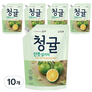 참그린 청귤 산뜻 설거지 주방세제 리필, 1kg, 10개