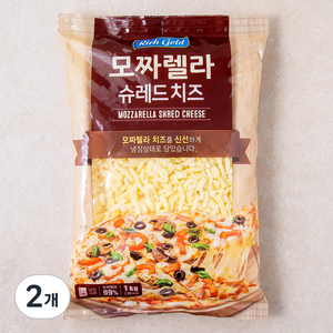 리치골드 모짜렐라 슈레드 치즈, 1kg, 2개