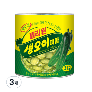 일미푸드 델리원 생 오이피클, 3kg, 3개