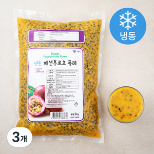 신정푸드 패션후르츠 퓨레 (냉동), 2kg, 3개