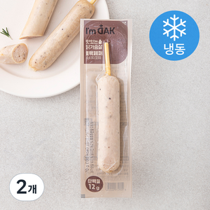 아임닭 맛있는 닭가슴살 블랙페퍼 소시지 꼬치 (냉동), 70g, 2개