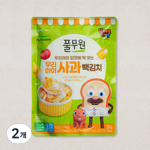 풀무원 우리아이 사과 백김치, 300g, 2개