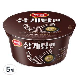 하림 삼계탕면 컵 107g, 5개