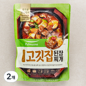 풀무원 반듯한식 고깃집 된장찌개 냉장, 460g, 2개