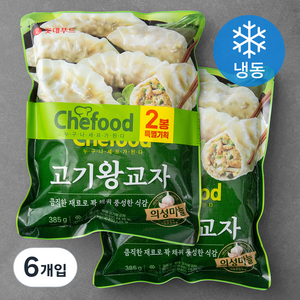 쉐푸드 고기왕교자 (냉동), 385g, 6개입