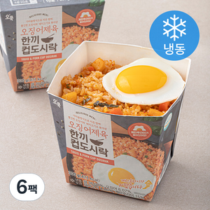 오쿡 오징어제육 한끼 컵도시락 (냉동), 300g, 6팩