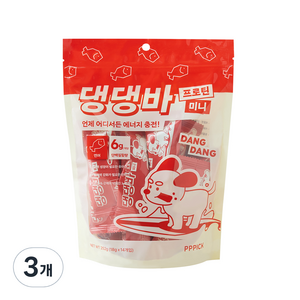 피피픽 댕댕바 프로틴 미니 단백질바 18g x 14p, 연어, 3개