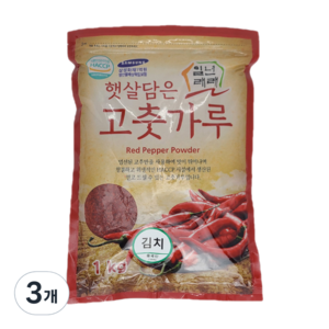 일년래래 햇살담은 중국산 김치용 고춧가루, 1kg, 3개