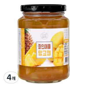 초록원 파인애플 망고잼, 560g, 4개