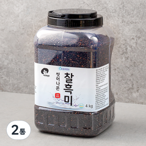 엉클탁 씻어나온 찰흑미, 4kg, 2통