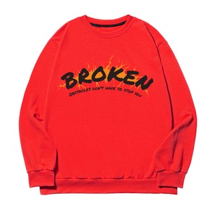 언탭트 남성용 빅사이즈 BROKEN 맨투맨 티셔츠