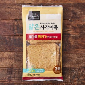 고래사어묵 얇은 사각어묵 16장, 400g, 1개