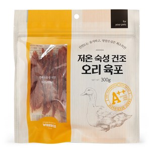 원더푸드 반려동물 저온숙성 건조 육포, 오리, 300g, 1개