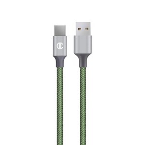 디씨네트워크 메탈 패브릭 USB C타입 고속 충전케이블, 그린, 1.2m, 1개