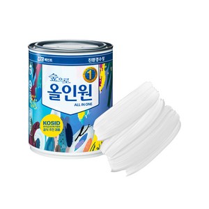 KCC페인트 숲으로올인원 무광 수성 페인트 0.9L, 백색, 1개