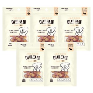 더독 강아지 미트코트 기호성 조합 스위트포테이토, 80g, 5개, 오리맛