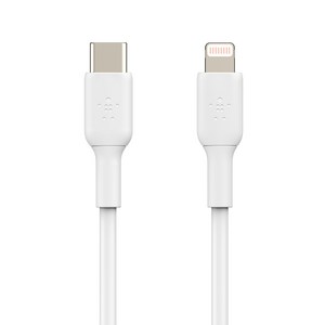 벨킨 부스트업 USB-C to 라이트닝 고속 충전 케이블 CAA003bt2M, 화이트, 1개