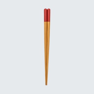 야마치쿠 강코 대나무 젓가락 23cm, GARNET RED, 단품, 1개