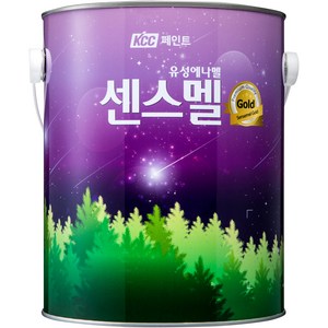 KCC페인트 센스멜 골드 에나멜 페인트 유광, 흑색, 4L, 1개