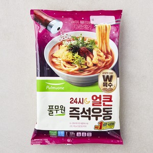 풀무원 24시 얼큰 즉석우동 2인분, 328g, 1개