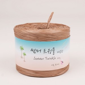 니트러브 썸머 트윙클 대용량 뜨개실 200g, 105 카멜, 1개