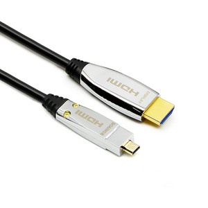 마하링크 하이브리드 광 HDMI TO MICRO HDMI 2.1 UHD 8K 모니터 케이블, 1개, 3m