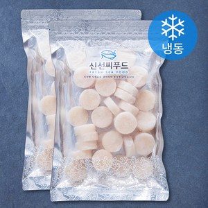 신선씨푸드 가리비 관자살 (냉동), 500g, 2개